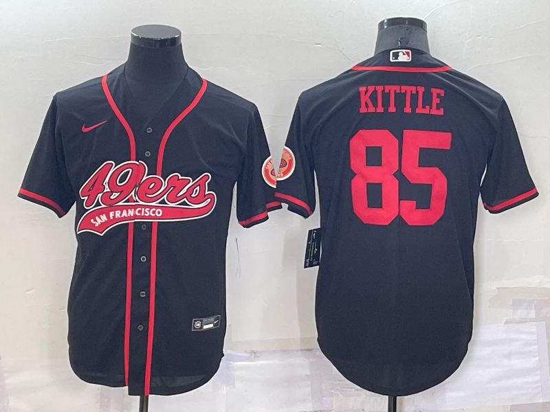 Men San Francisco 49ers 85 Kittle Black Nike Co branded Jersey